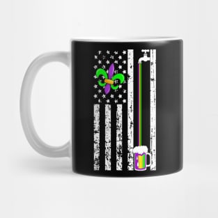 American Flag Mardi Gras  Parade Masquerade Party Mug